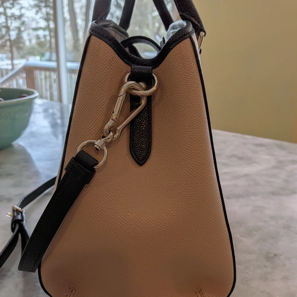 Coach Margot Satchel In Chalk/Fog Colorblock, Nwot. Classic Feminine Lux